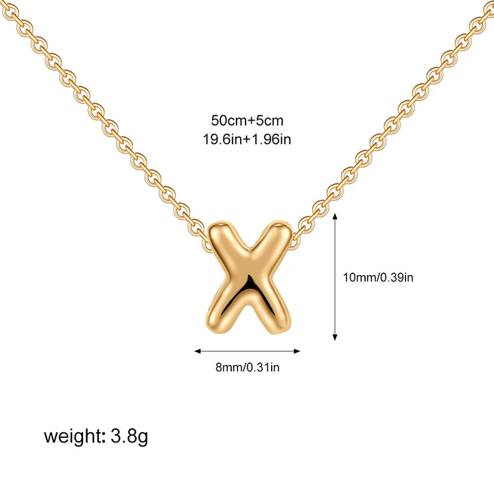 3D Gold Initial Necklace