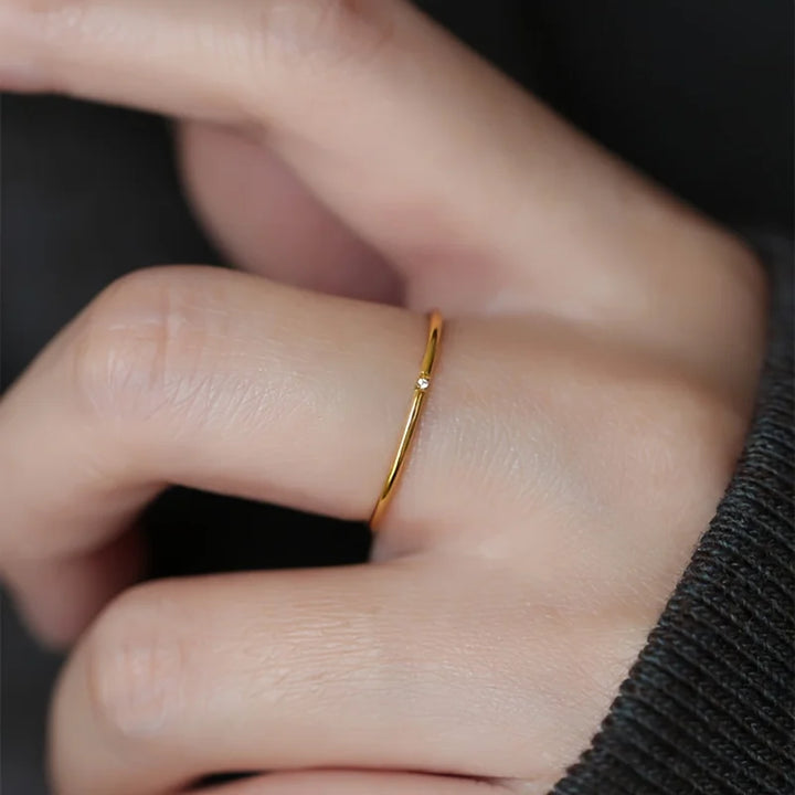 Golden Zircon Ring