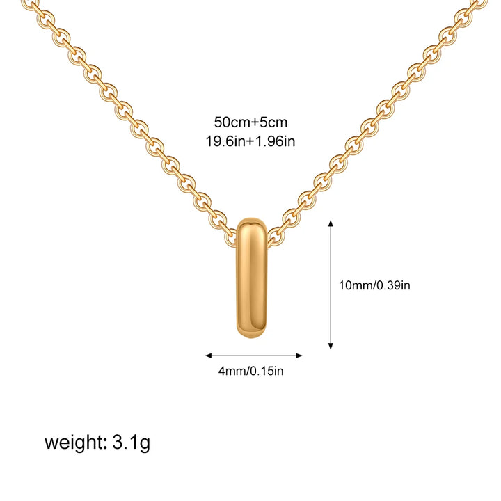 3D Gold Initial Necklace