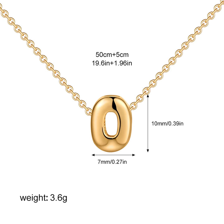 3D Gold Initial Necklace